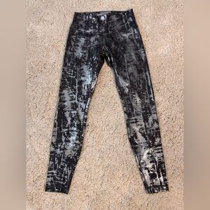 Lululemon Shimmering Silver and Black Leggings